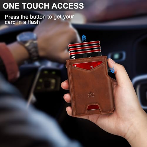 Wallet for Men Wallet with Slim Pop Up Card Holder 9 (13 Count)