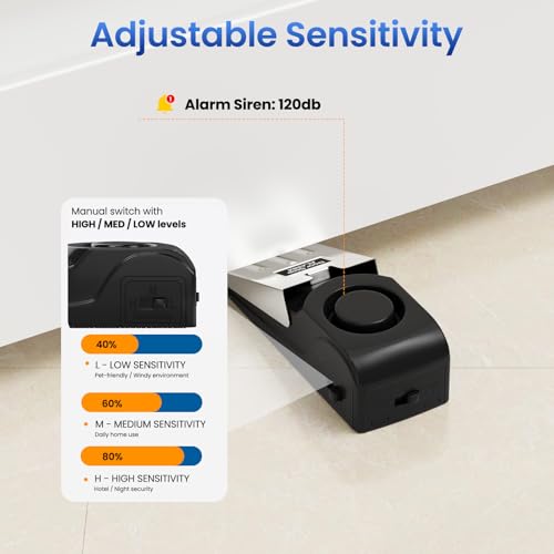 Door Stop Alarm for Home & Travel Safety