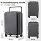 24 Inch Checked Luggage Aluminum Frame Spinner Wheels