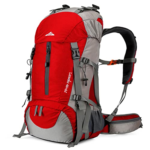 50L Hiking Backpack with Rain Cover for Both Men & Women