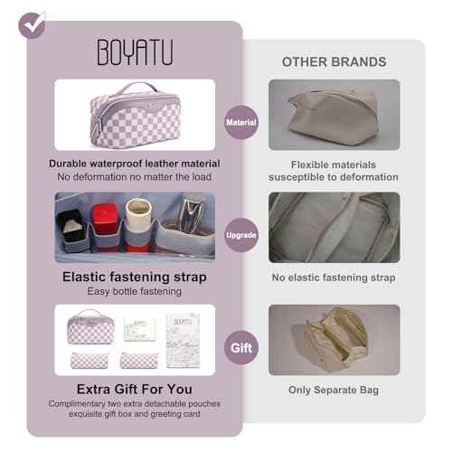 Travel Makeup Bag Organizer Cosmetic Bag (3 Count)