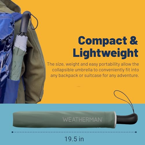 Arnold Palmer Compact Collapsible Umbrella for Car and Backpack