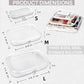 3PCS Clear Hard Plastic Zipper Case (3 Count)