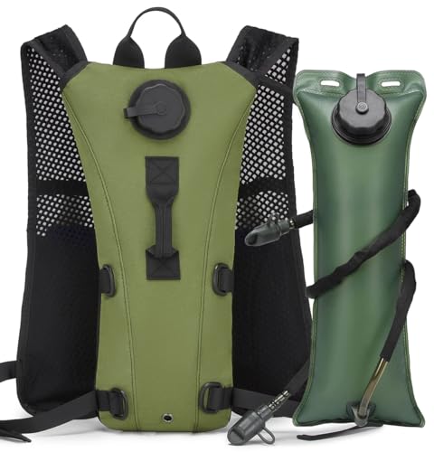 Running Hydration Vest Pack Tactical 3L Water Bladder Backpack Bag for Cycling Marathon Hiking Daypack Men & Women