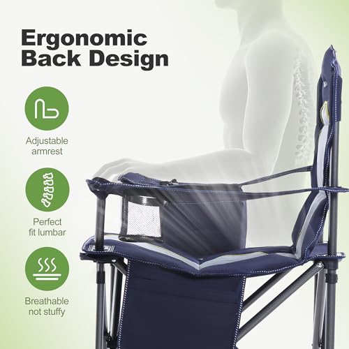 Oversized Folding Camping Chair Portable Outdoor Heavy Duty