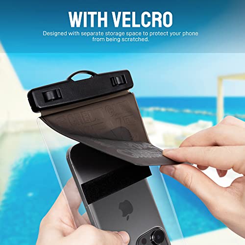 Universal Waterproof Phone Pouch [Double Space] IPX8 Dry Bag with Lanyard for iPhone 16 15 14 13 12 Pro Max XS XR X Galaxy S25 S24 S23 Ultra