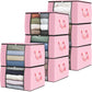 8 Pack Storage Bags for Clothes Blanket Storage Bins with Lids (8 Count)