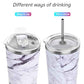 Stainless Steel Vacuum Insulated Tumbler Travel Mug 20 oz Coffee Cup with 2 Lids and Straws