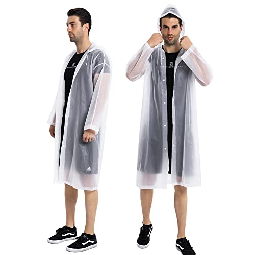 Rain Ponchos for Adults (2 Count)