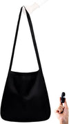 Nanobag Ultra-Lightweight Foldable Sling for Women & Men, Reusable Grocery & Travel Bag, Packable Collapsible Compact Market Crossbody (Sling Black)