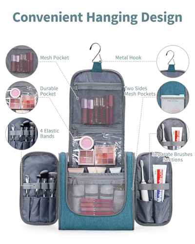 Hanging Toiletry Bag for Women Travel Makeup Bag Organizer Toiletries Bag Men for Cosmetics Essentials Accessories