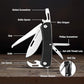 10-in-1 Folding Pocket Knife with Saw, Stainless Steel