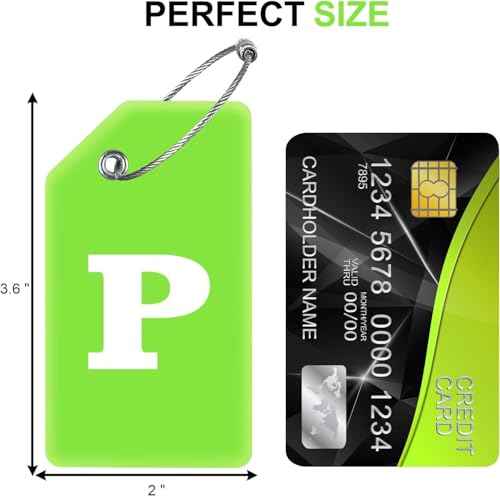 8 Pack Initial Luggage Tags for Suitcases Airplane Travel Essentials (8 Count)