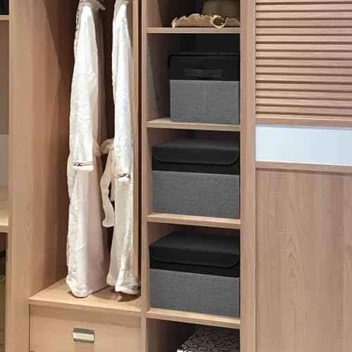 Large 42 Quarts Fabric Storage Bins with Lids [2