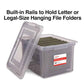 Plastic File Box with Snap Lid (2 Count)