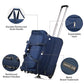 Large Expandable checked Luggage Suitcases with Wheels Foldable Duffle Bag for Travel suitcase for Women Men Garment Bag（Blue）