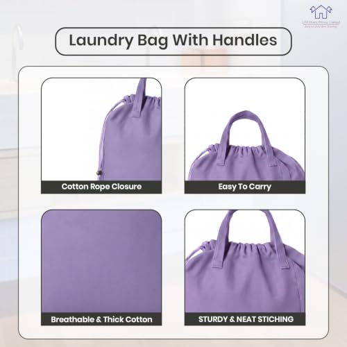 LFH Home Cotton Rich Large Premium Canvas Laundry Bag (6 Count)