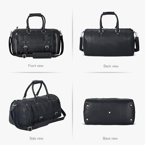 Handmade Leather Weekender Duffle Bag for Men