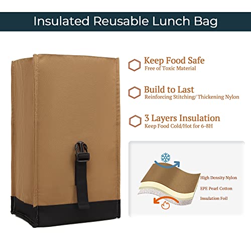 Insulated Lunch Bag Rolltop Lunch Box