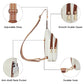 Crossbody Bags for Women Leather Sling Bag for Woman Travel Beige Brown