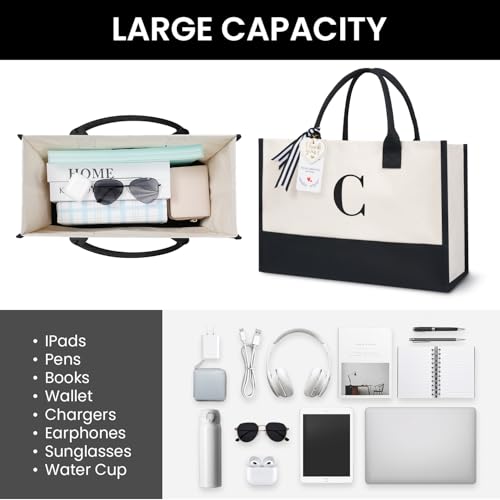 Initial Tote Bag