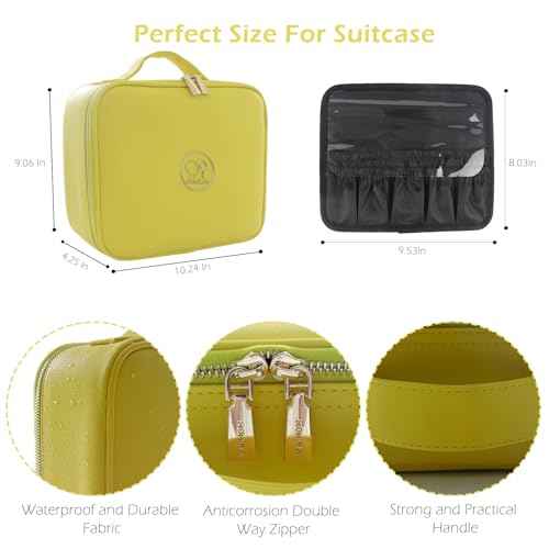 Travel Makeup Bag Cosmetic Bag Makeup Organizer Bag with Lighted Mirror