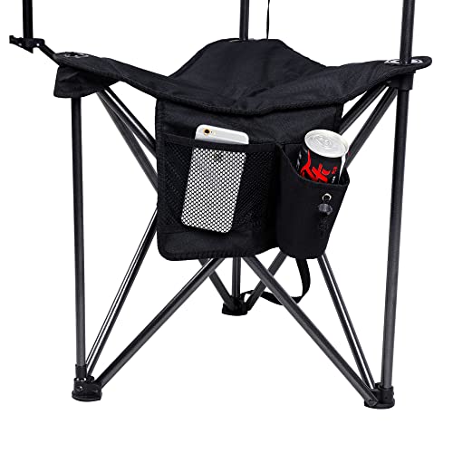 Extra Large Quick Folding Tripod Stool with Backrest Fishing Camping Chair with Carry Strap