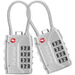 2 Pack TSA Approved Luggage Locks 4 Digit Code Cable Lock Silver (2 Count)