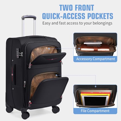 Softside Expandable Luggage with 4 Spinner Wheels