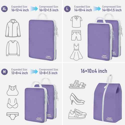 6 Set Compression Packing Cubes