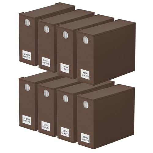 8 Pack Bed Sheet Organizers and Storage (8 Count)