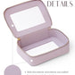 Clear Makeup Bag with Zipper Women Travel Toilrty Bag Purple Medium