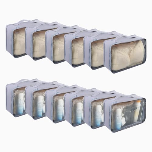 6Pack Small Mesh Packing Cubes Travel (12 Count)