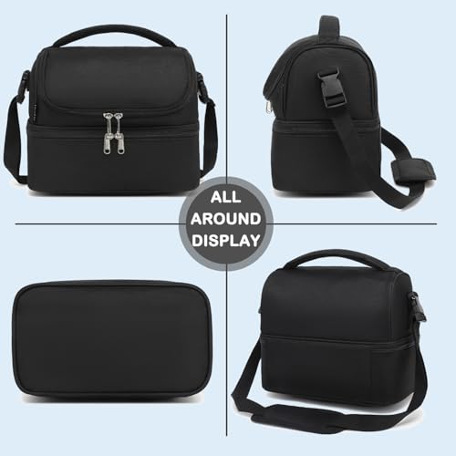 Double Decker Cooler Insulated Lunch Bag Large Tote for Boys