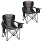 Oversized Fully Padded Camping Chairs with Lumbar Support (2 Count)