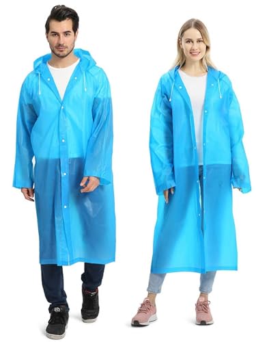 2 Pack Portable EVA Raincoats for Adults (2 Count)