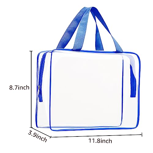 2Pcs Crystal Clear PVC Travel Toiletry Bag Kit for Women Men (2 Count)