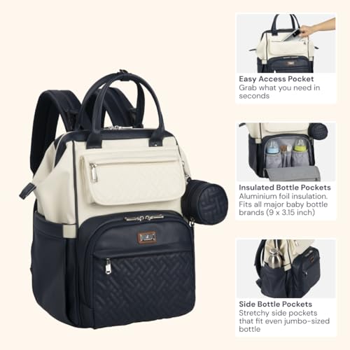 Leather Diaper Bag Backpack