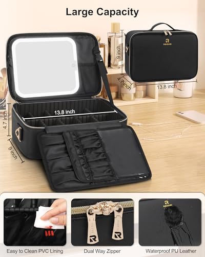 Makeup Bag with LED Mirror