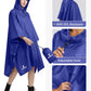 Hooded Rain Poncho Waterproof Raincoat Jacket for Men Women Adults