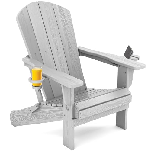 Outdoor Adirondack Chairs with 2 Cup Holders