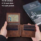 Wallet for Men RFID Blocking Genuine Leather Mens Wallets Bifold with 2 ID Window 13 Card Slots brown