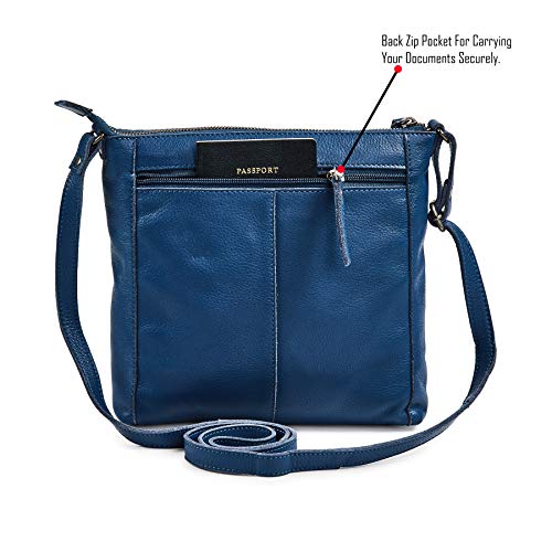 Leather Crossbody Bags for Women Small Genuine Nappa Purse Multi
