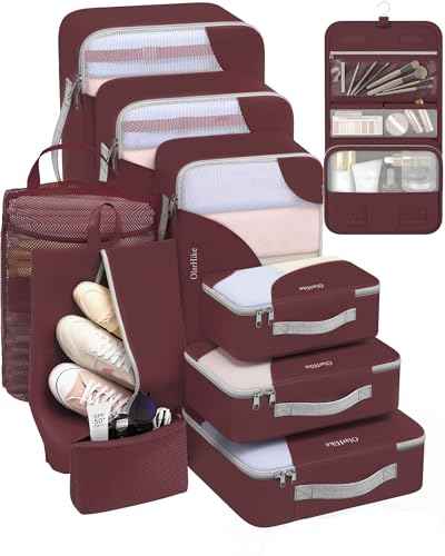 10 Set Packing Cubes for Travel (10 Count)