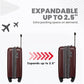 Traverse 3 Piece Carry On & Checked Suitcase Set with 360° Spinner Wheels (3 Count)