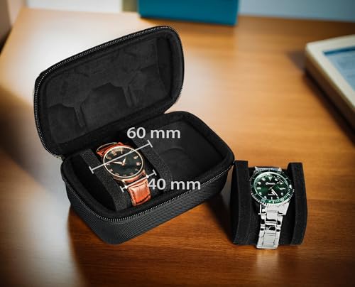2 slot Hard Watch Travel Case