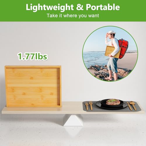 Bamboo Bed Tray Tables with Folding Legs (2 Count)