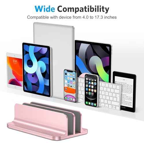 Dual Vertical Desk Laptop Stand Holder