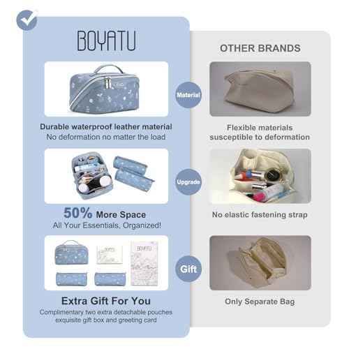 Travel Makeup Bag Cosmetic Bags for Women (3 Count)