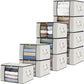 10 Pack Storage Bags for Clothes Blanket Storage Bins with Lids (10 Count)